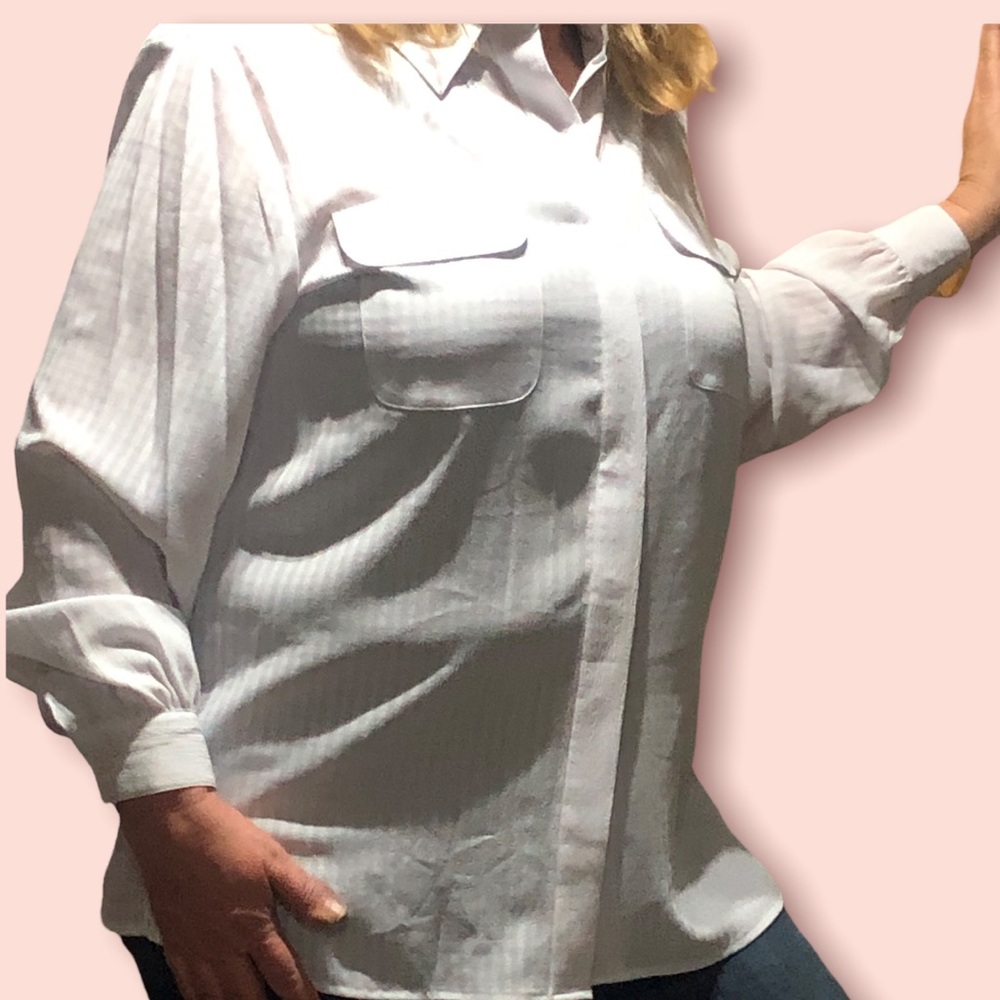 Apparenza‎ White Ladies Button down Lenin look